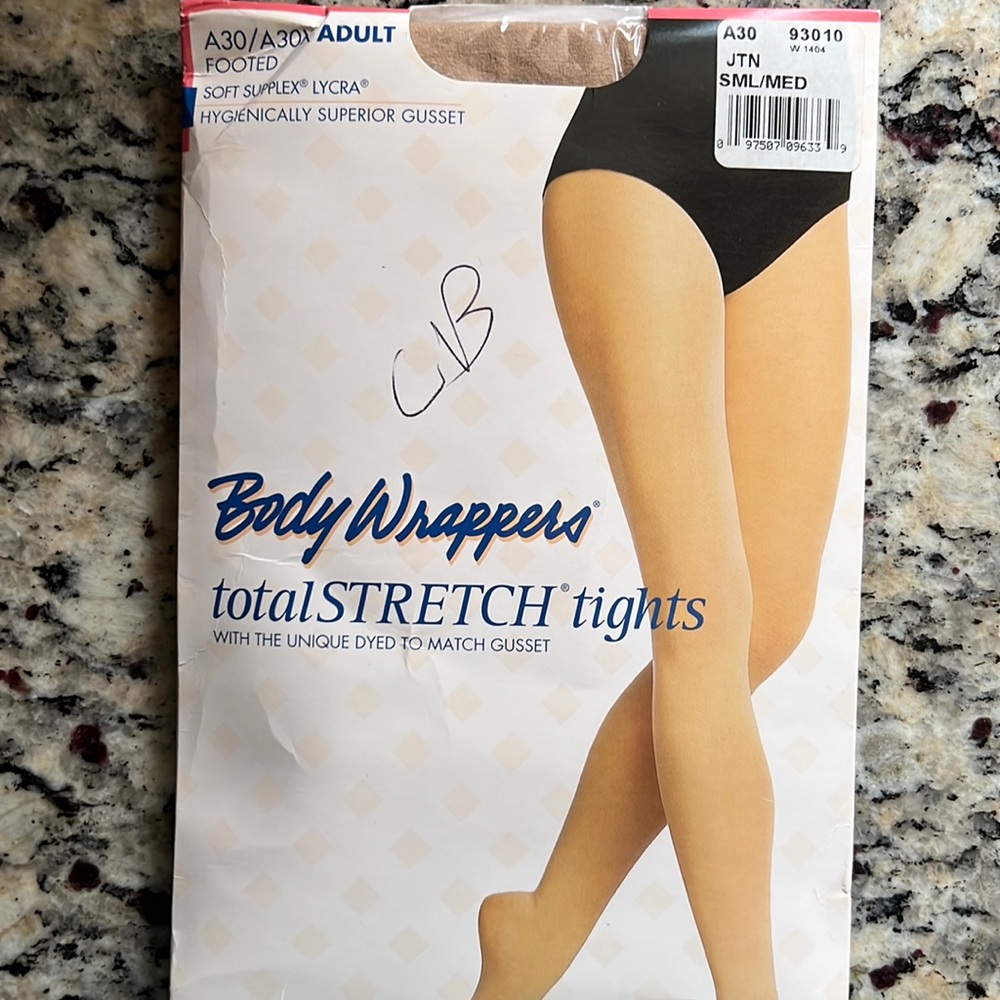 Body Wrappers Adult A30 Footed Tight Jazzy Tan Sml/Med